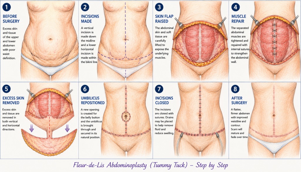 body contour Fleur de lis